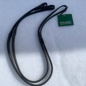 WESSEX PONY BLACK RUBBER REINS (A0192)