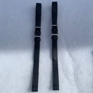 18″ BLACK T-BAR SYNTHETIC STIRRUP LEATHERS (A0191)