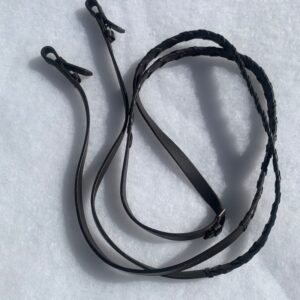 LACED FULL BROWN LEATHER REINS (A0215)