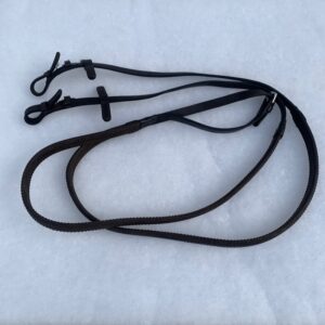 FULL BROWN RUBBER REINS (A0234)